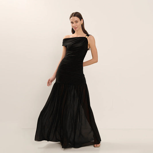 Robe de soirée élégante dame off-shoulder Chic und Stil