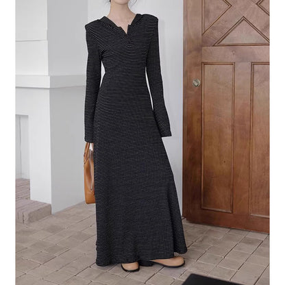 Robe Maxi à Manches Longues pour Femmes Chic und Stil