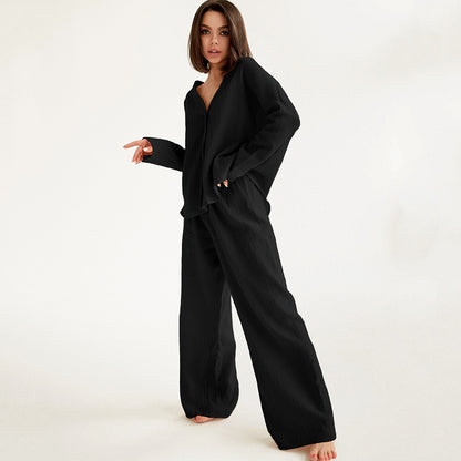 Dames Ensemble de détente confortable avec coupe décontractée et détails en boutons Chic und Stil