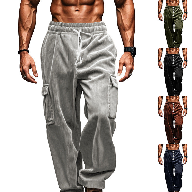 Casual cargo pants for men with an urban style featuring practical pockets and an elastic waist Chic and Style