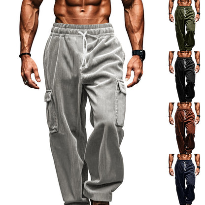 Casual cargo pants for men with an urban style featuring practical pockets and an elastic waist Chic and Style