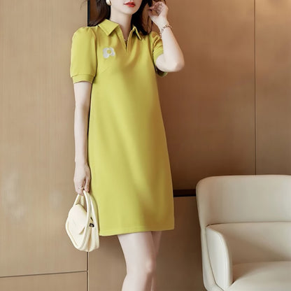 Robe Mini à Col Polo pour Femmes Chic und Stil