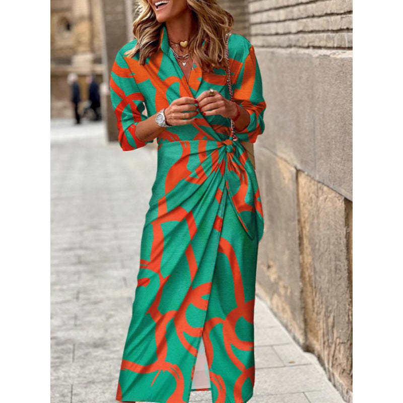 Femme Robe Enveloppante Élégante Chic und Stil