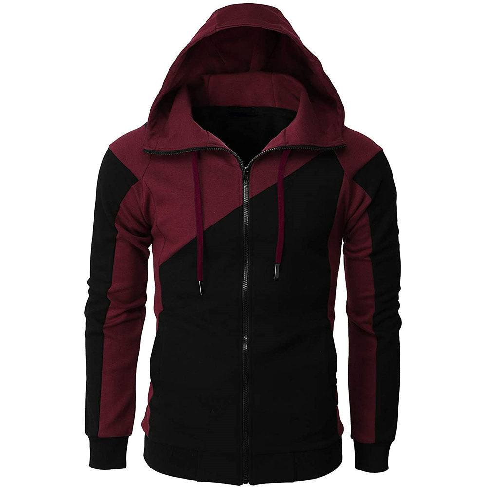 Veste à capuche sportive pour hommes avec des accents de couleur contrastants Chic und Stil