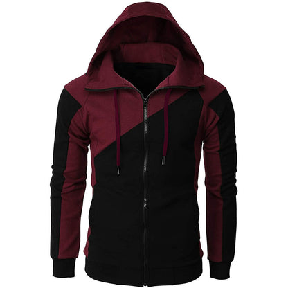 Veste à capuche sportive pour hommes avec des accents de couleur contrastants Chic und Stil