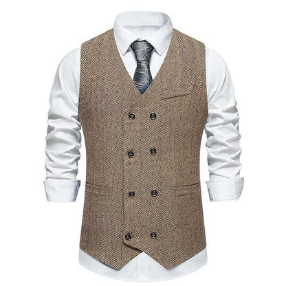 Elegant vest for men in herringbone pattern Chic and Style