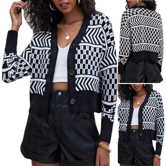 Dames gilet à la mode avec design géométrique Chic und Stil