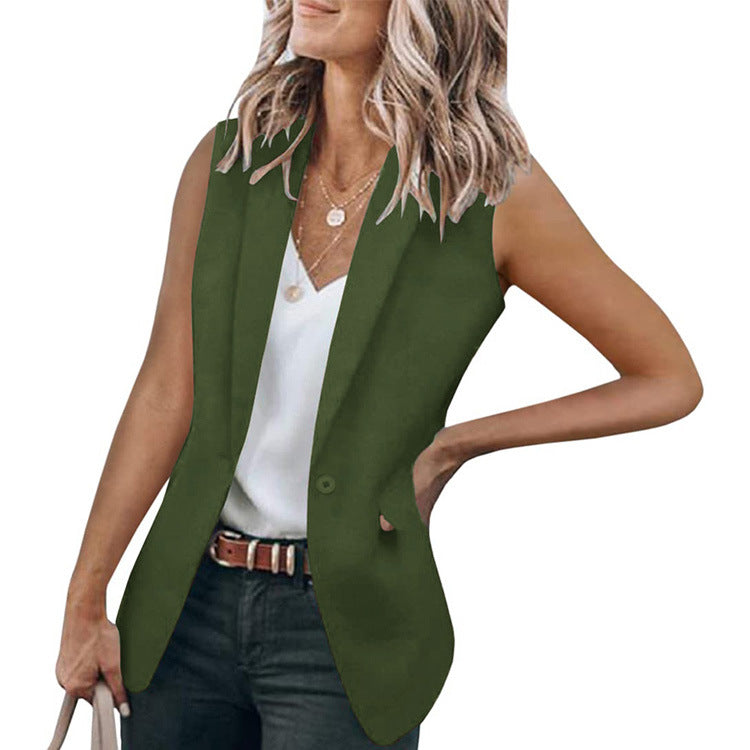 Blazer sans manches pour femmes au style moderne avec poches profondes Chic und Stil