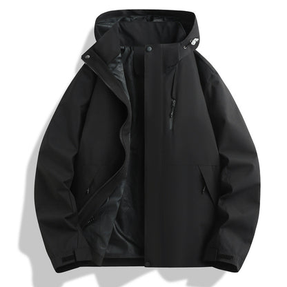 Functional waterproof jacket for men with adjustable hood collar Chic and Style