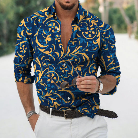 Chemise à boutons élégante en imprimé floral pour hommes Chic und Stil