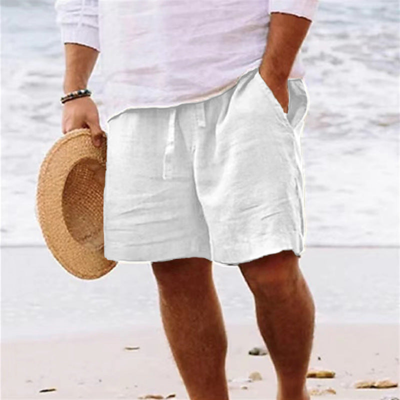 Shorts en lin légers pour hommes avec taille élastique et poches latérales pratiques Chic und Stil