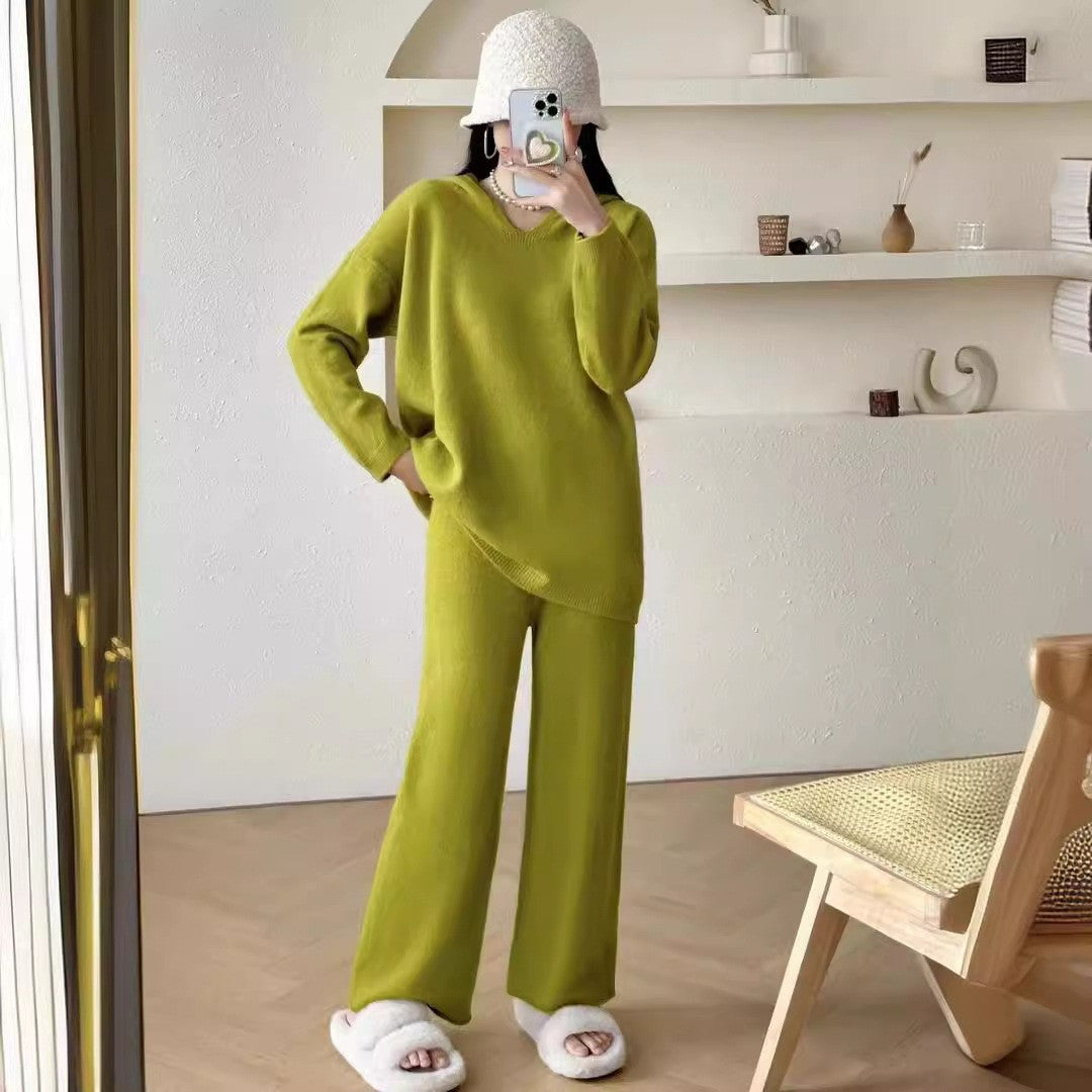 Dames Élégante et confortable Loungewear décolleté en V Chic und Stil