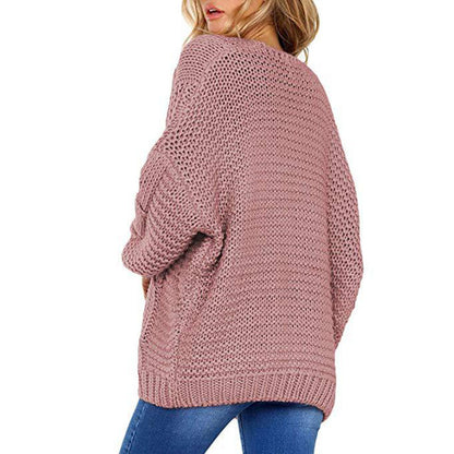 Dames Gros Tricot Cardigan avec silhouette décontractée et détails noués Chic und Stil