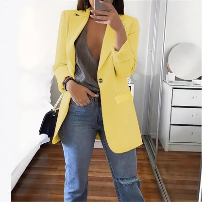 Dames Blazer moderne avec décolleté plongeant et détails élégants Chic und Stil