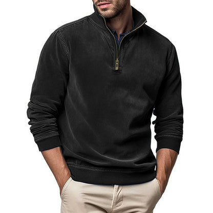 Sporty men's pullover with half-zip Chic and Style