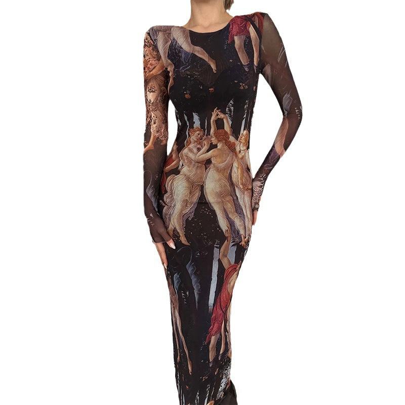 Robe en plastifié ajustée pour dames Chic und Stil