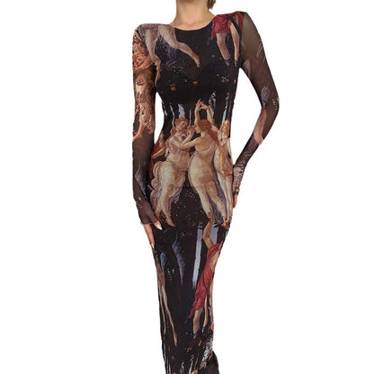 Robe en plastifié ajustée pour dames Chic und Stil