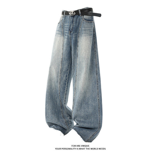 Dames Jean taille haute large avec ceinture intégrée Chic und Stil