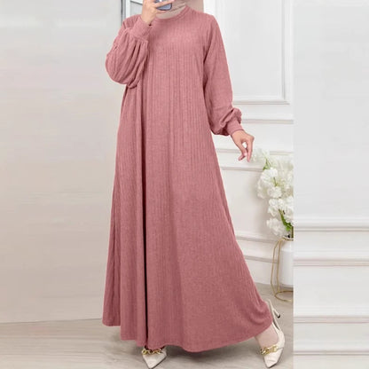 Robe maxi pour femmes avec un élégant motif à côtes et une coupe décontractée Chic und Stil