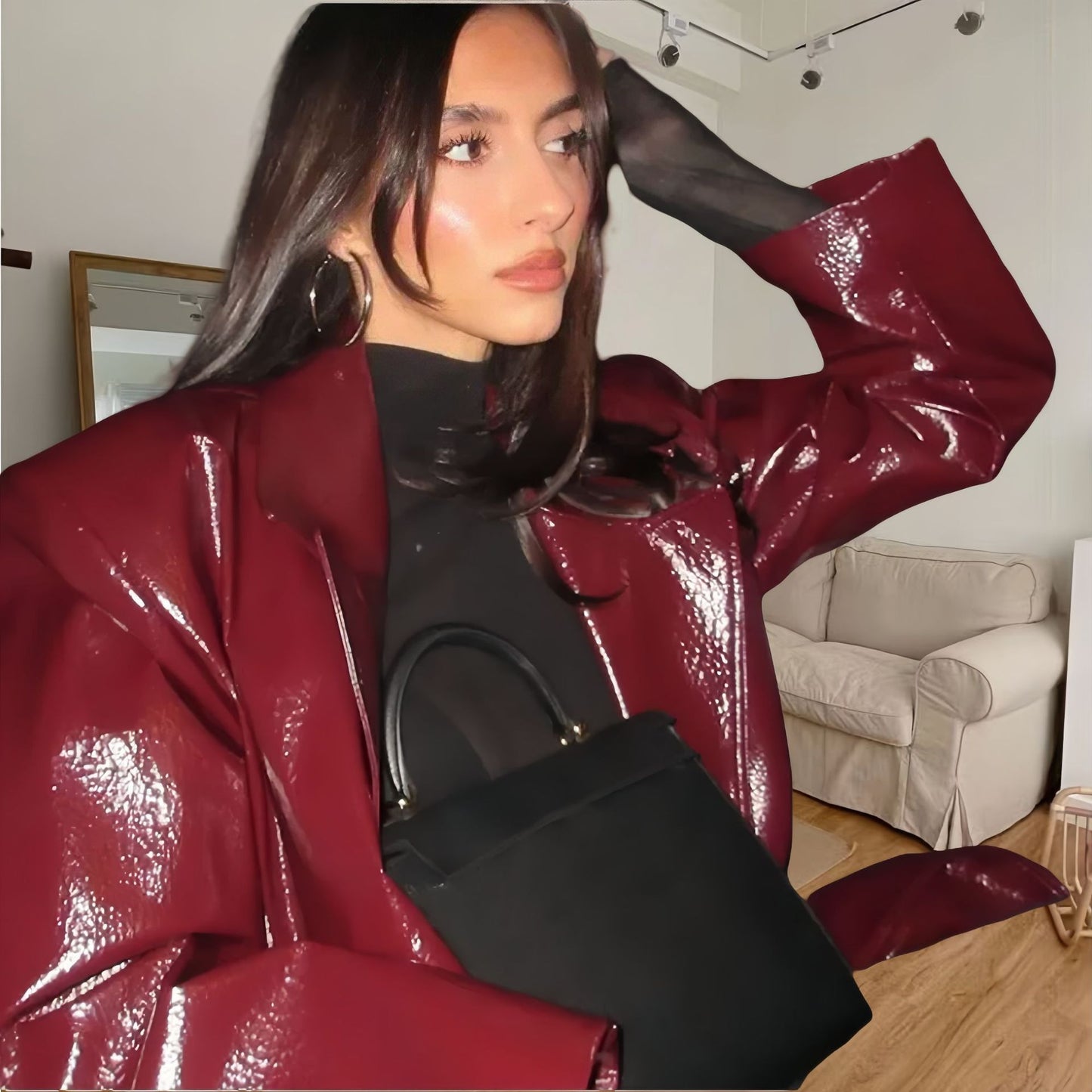 Dames Élégant et ajusté maxi robe avec des inserts transparents Chic und Stil