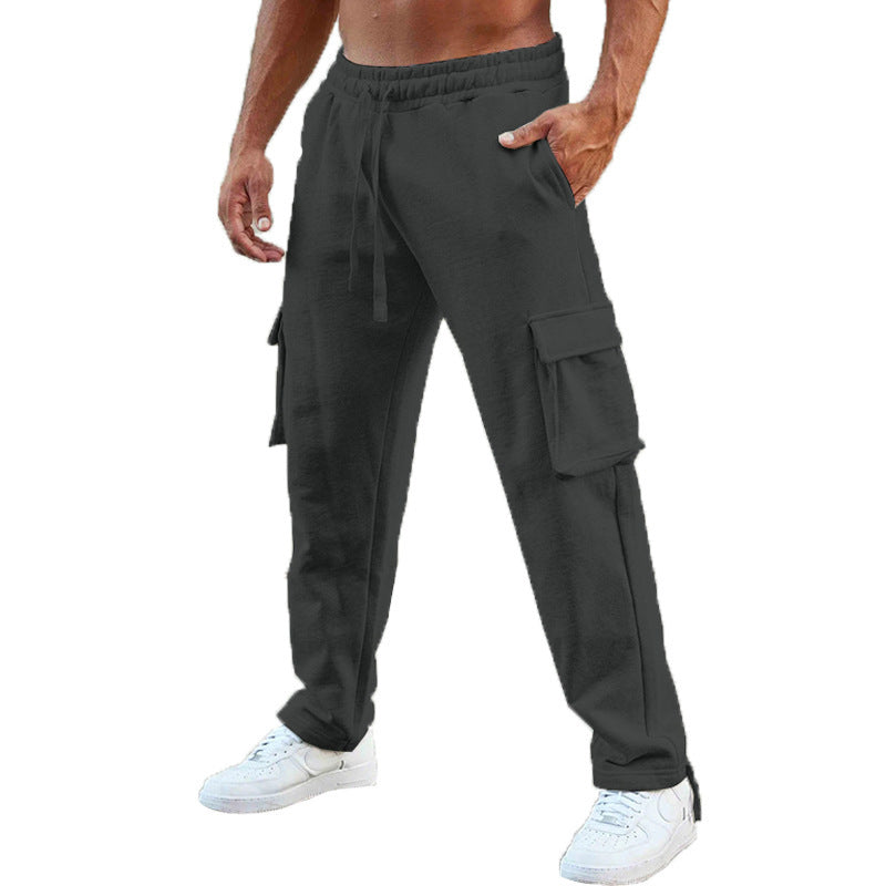 Men's casual cargo jogging pants with elastic waistband and practical side pockets Chic and Style