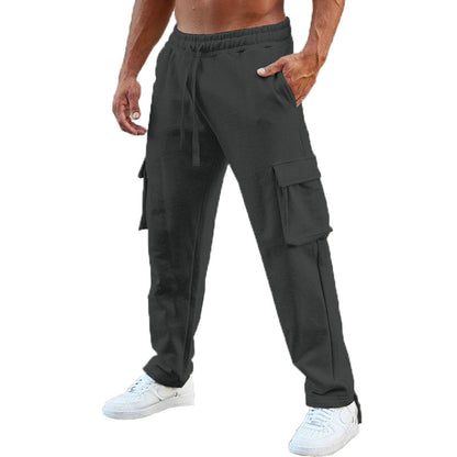 Men's casual cargo jogging pants with elastic waistband and practical side pockets Chic and Style