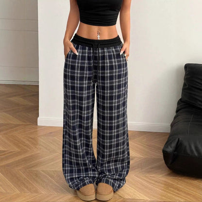 Chic and Style women's casual checkered pants