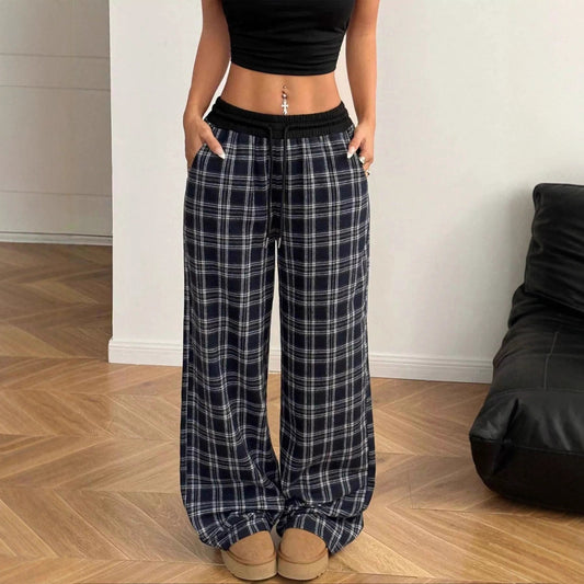 Chic and Style women's casual checkered pants