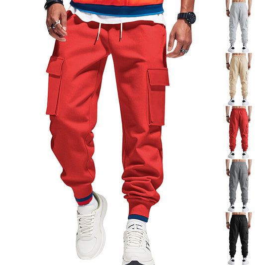 Men's cargo pants with elastic waist and practical side pockets Chic and Style