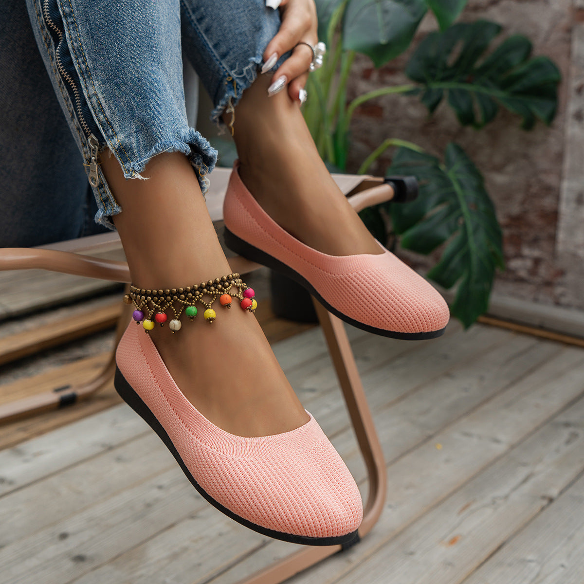 Ballerines élégantes et confortables pour dames avec tige respirante Chic und Stil