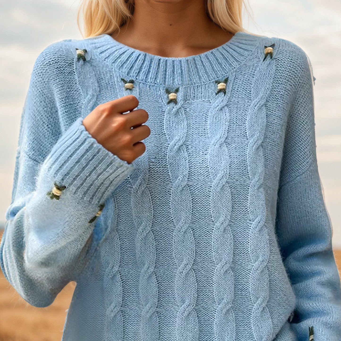 Pull en tricot pour femmes avec coupe décontractée et détails exquis Chic und Stil