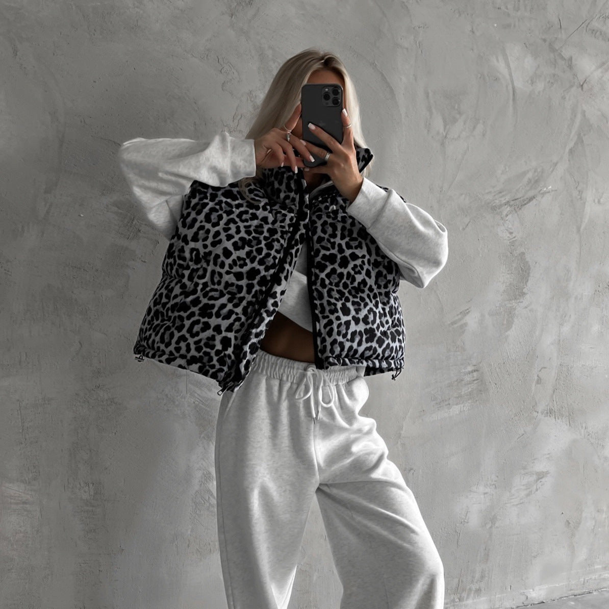 Dame gilet décontracté avec motif animalier et coupe confortable Chic und Stil