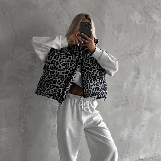 Dame gilet décontracté avec motif animalier et coupe confortable Chic und Stil