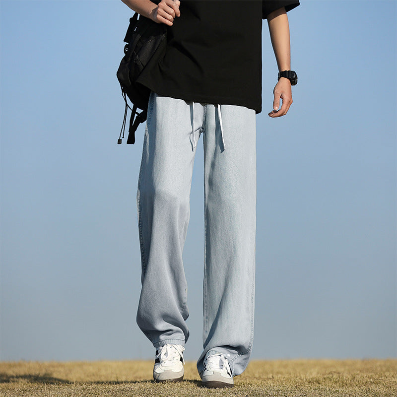 Casual and comfortable denim pants for men with adjustable waist Chic and Style