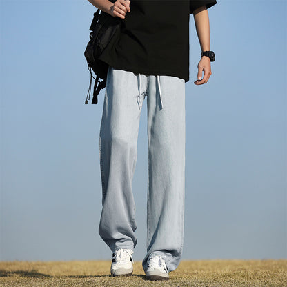 Casual and comfortable denim pants for men with adjustable waist Chic and Style