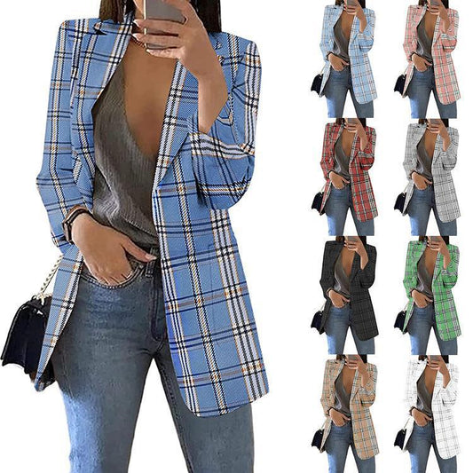 Blazers à carreaux pour femmes avec une coupe moderne et des détails décontractés Chic und Stil