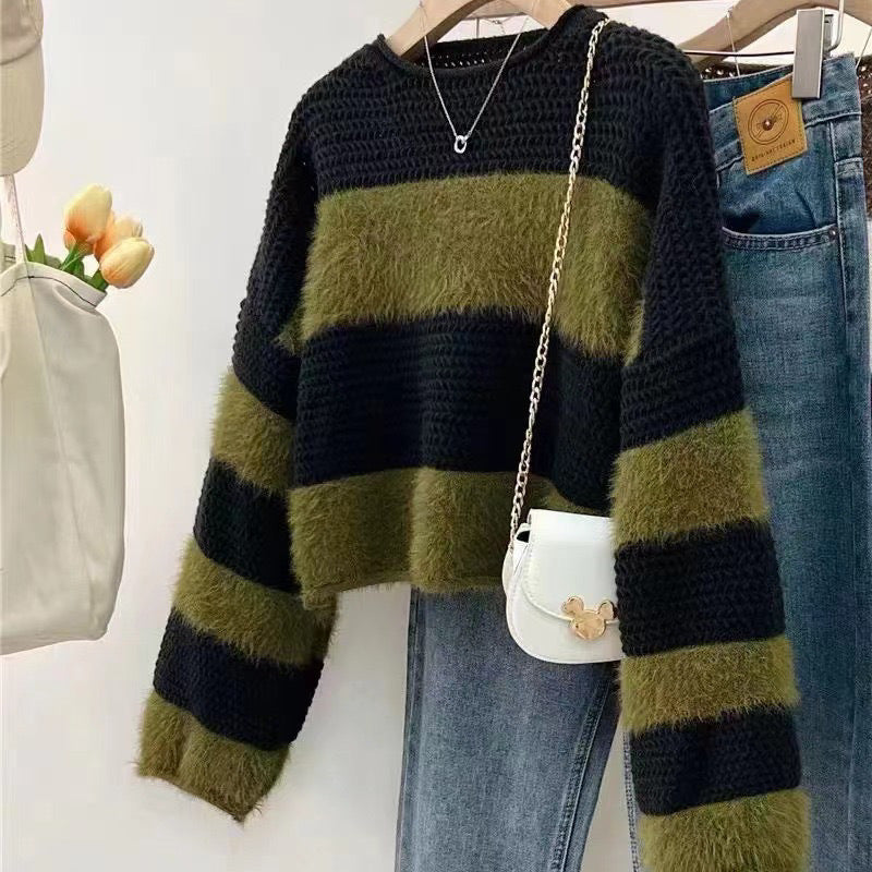 Pull confortable pour femmes avec une coupe ample et un motif rayé remarquable Chic und Stil