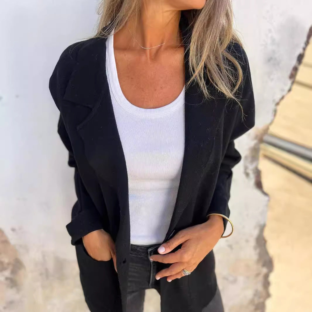 Blazer oversize à coupe décontractée pour femme Chic und Stil