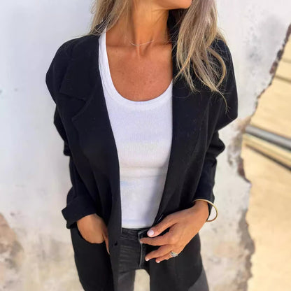Blazer oversize à coupe décontractée pour femme Chic und Stil