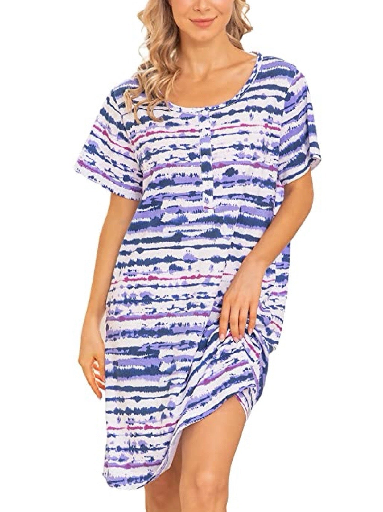 Robe t-shirt décontractée tie-dye pour femmes Chic und Stil