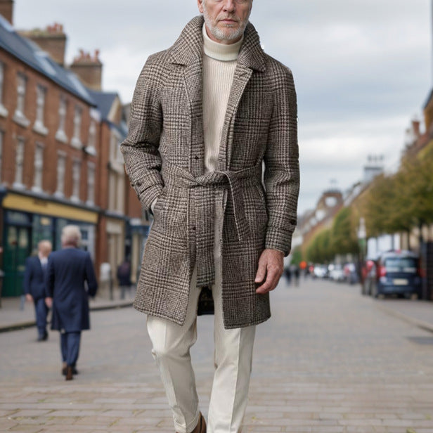 Classic checked coat for men Chic und Stil