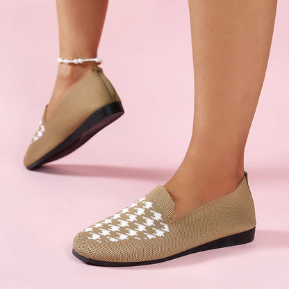 Dame Pantoufles à motifs avec bande élastique Chic und Stil