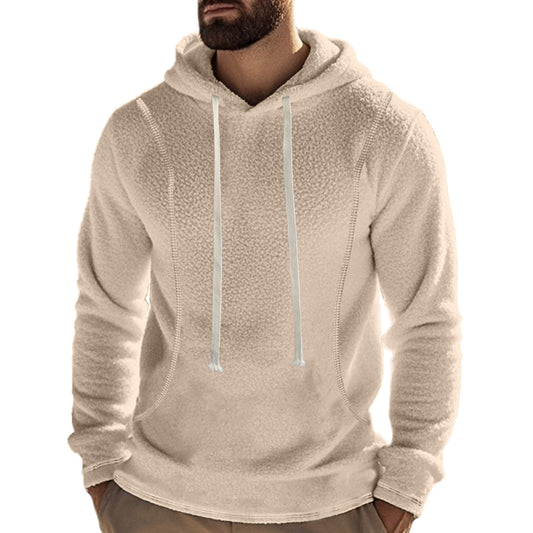 Homme pull à capuche en polaire confortable avec des éléments sportifs Chic und Stil