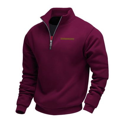Sporty fleece pullover for men with half-zip Chic und Stil