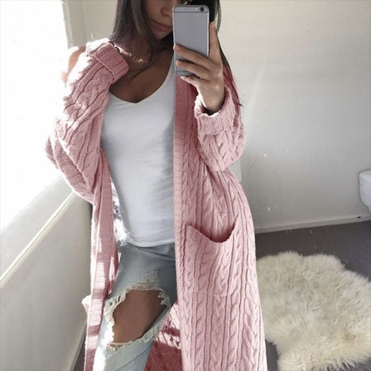 Veste en tricot pour femmes avec motif en cable et grandes poches Chic und Stil