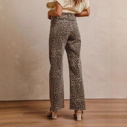 Ladies wide leopard pants Chic and Style
