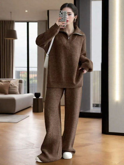 Pullover en tricot doux pour femmes avec col montant moderne et coupe ample Chic und Stil