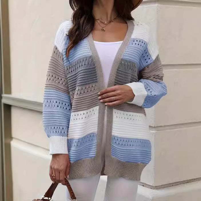 Cardigan femme à la mode avec motif unique et coupe décontractée Chic und Stil