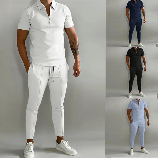 Hommes ensemble de performance à fermeture éclair moderne Chic und Stil