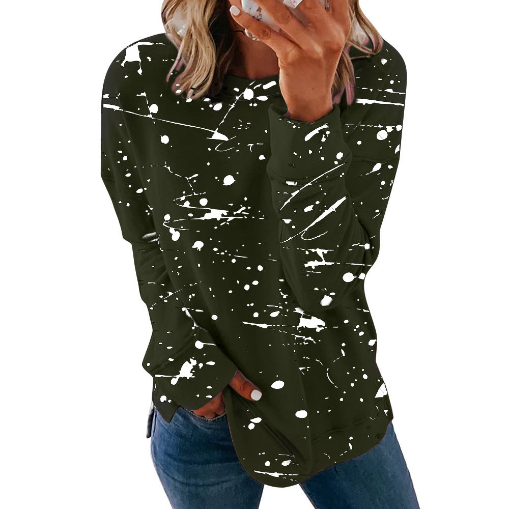 Pull créatif pour femmes avec design de tache de couleur Chic und Stil